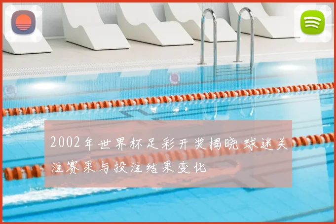 2002年世界杯足彩开奖揭晓 球迷关注赛果与投注结果变化
